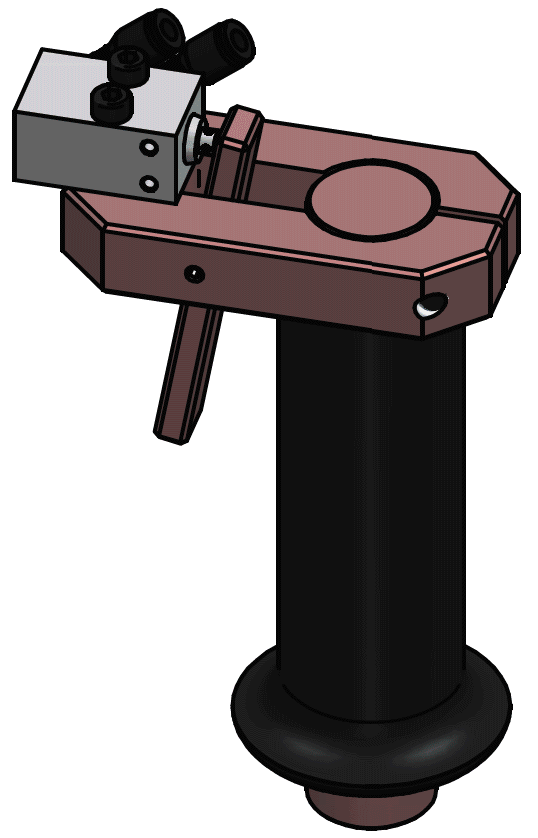 Handle with pneumatic trigger