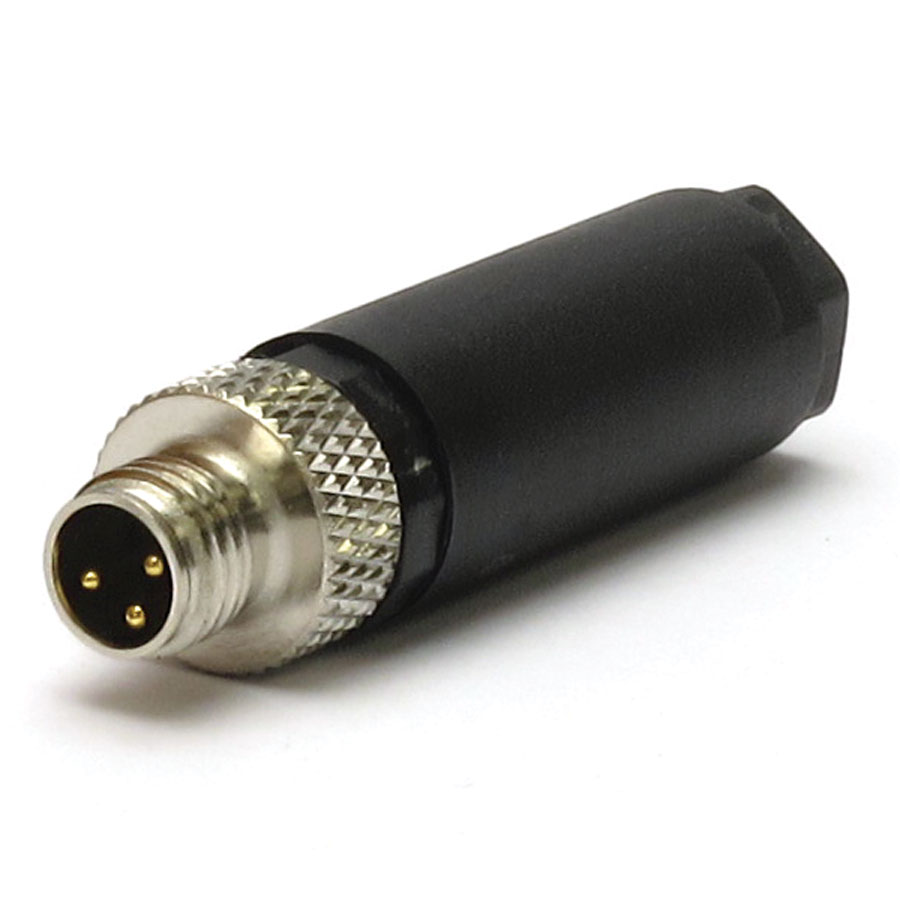 Field installable M8 connector, 3-pin male