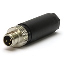 Field installable M8 connector, 3-pin male