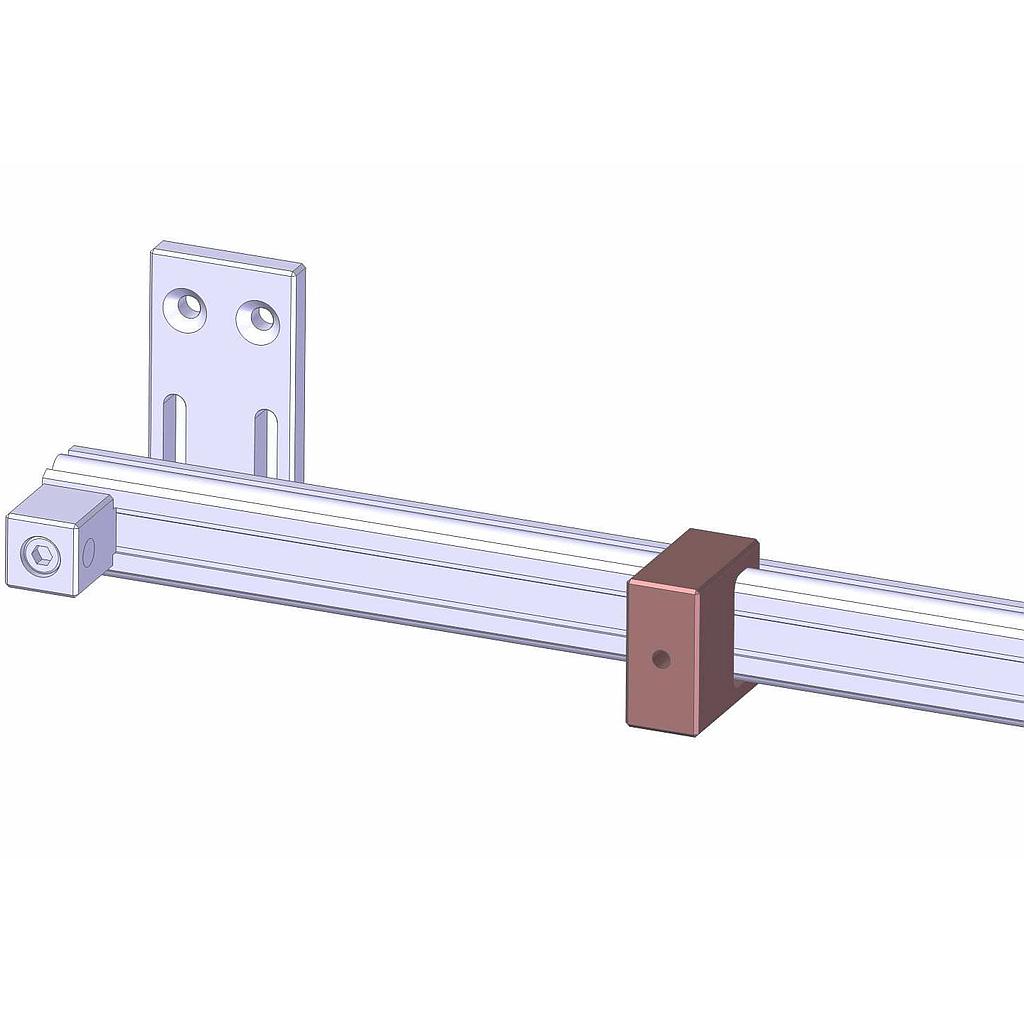 Adjustable stop for standard rail