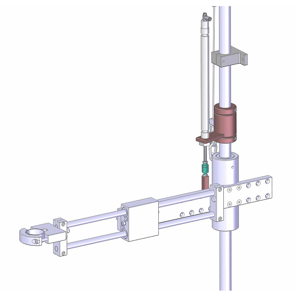 EASY PUSH pneumatic kit for BA 100 pushing force 25 kg - stroke 200 mm